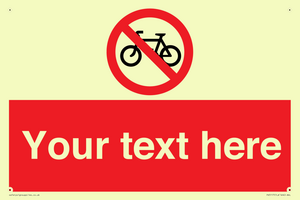 Custom No Cycling Sign